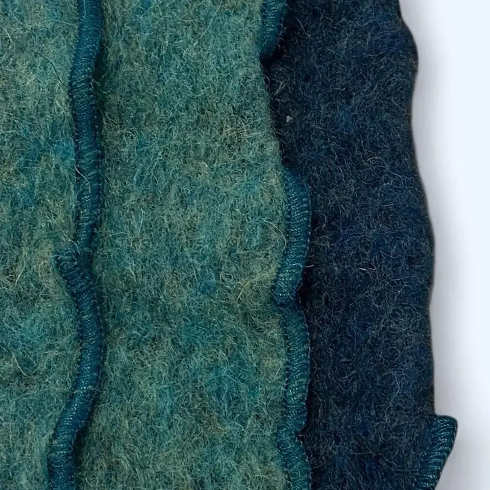 Anra tealgreen wool blend fingerless